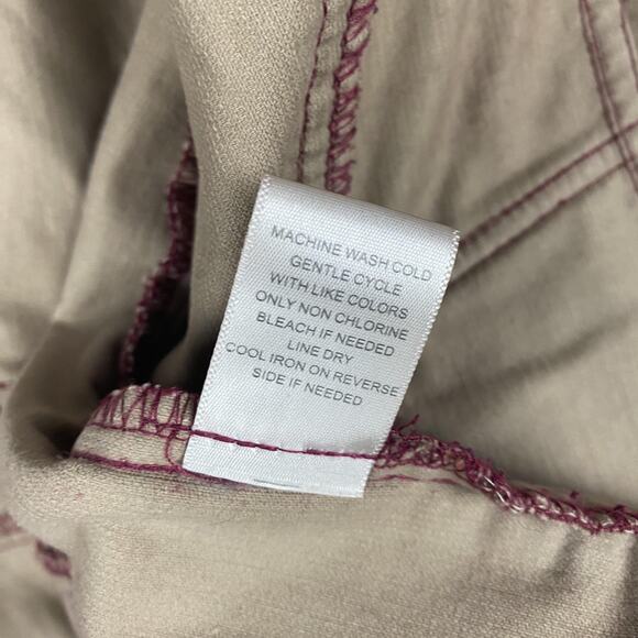 Christopher & Banks Jacket Womens Medium Red Paisley Corduroy Button Up Trucker - Picture 15 of 16